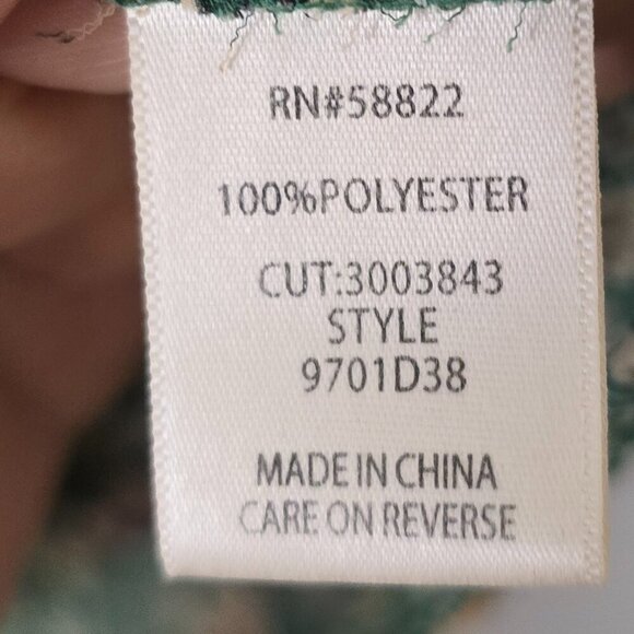 Max Studio Tie Front Green Blouse - Picture 4 of 7